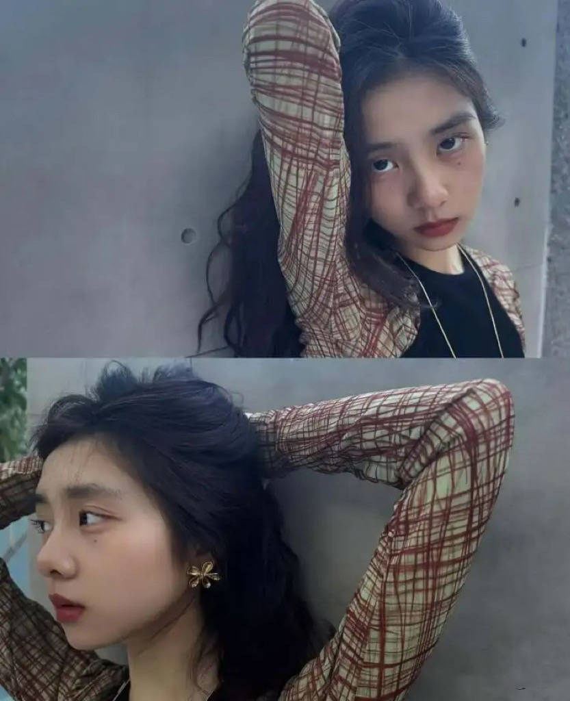 领衣、阔腿裤清冷文艺戴的耳环比手镯粗AG真人旗舰厅19岁黄多多被偶遇穿高(图9)