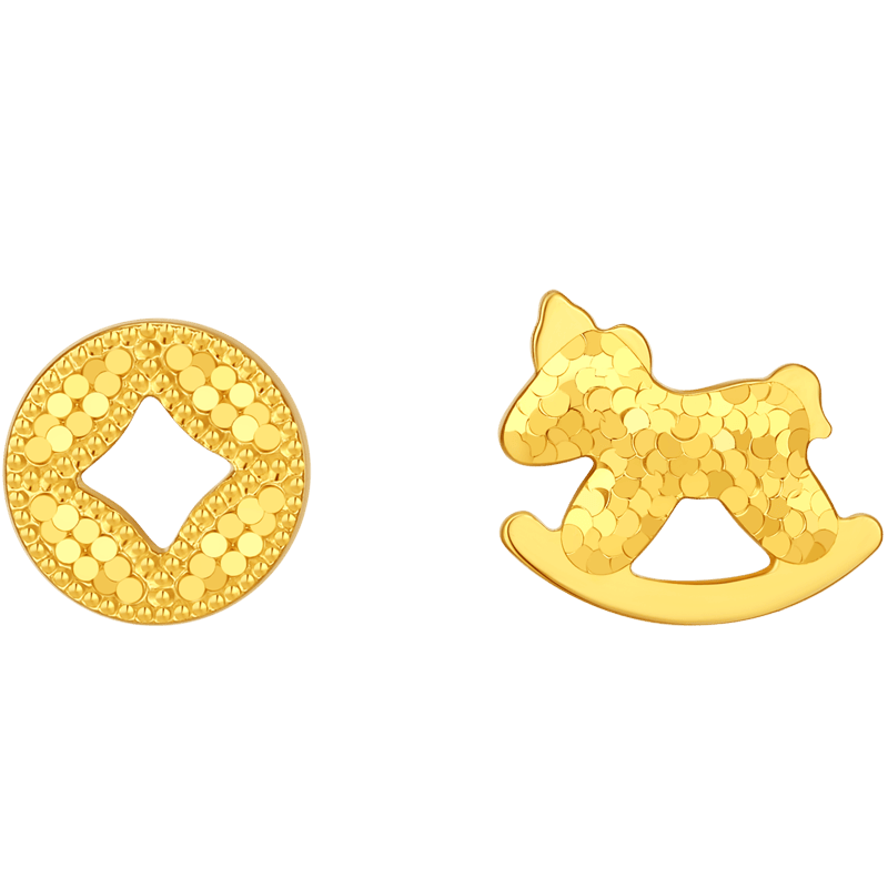 在耳畔——潮宏基黄金耳钉的魅力AG真人平